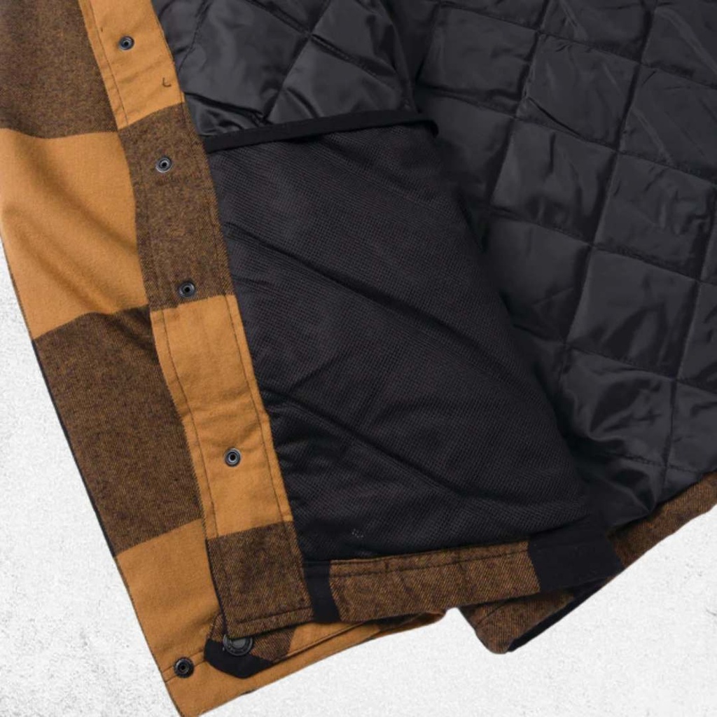 CAT Hooded Flannel Shirt Jacket