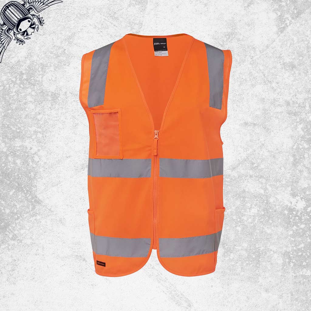 JB's Hi-Vis (D+N) Zip Safety Vest
