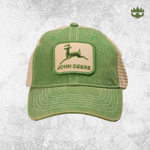 [13080608IV00] John Deere - Stone Washed Cap