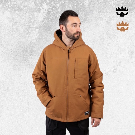 CAT Hooded Sherpa Lined Jacket